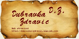 Dubravka Zdravić vizit kartica